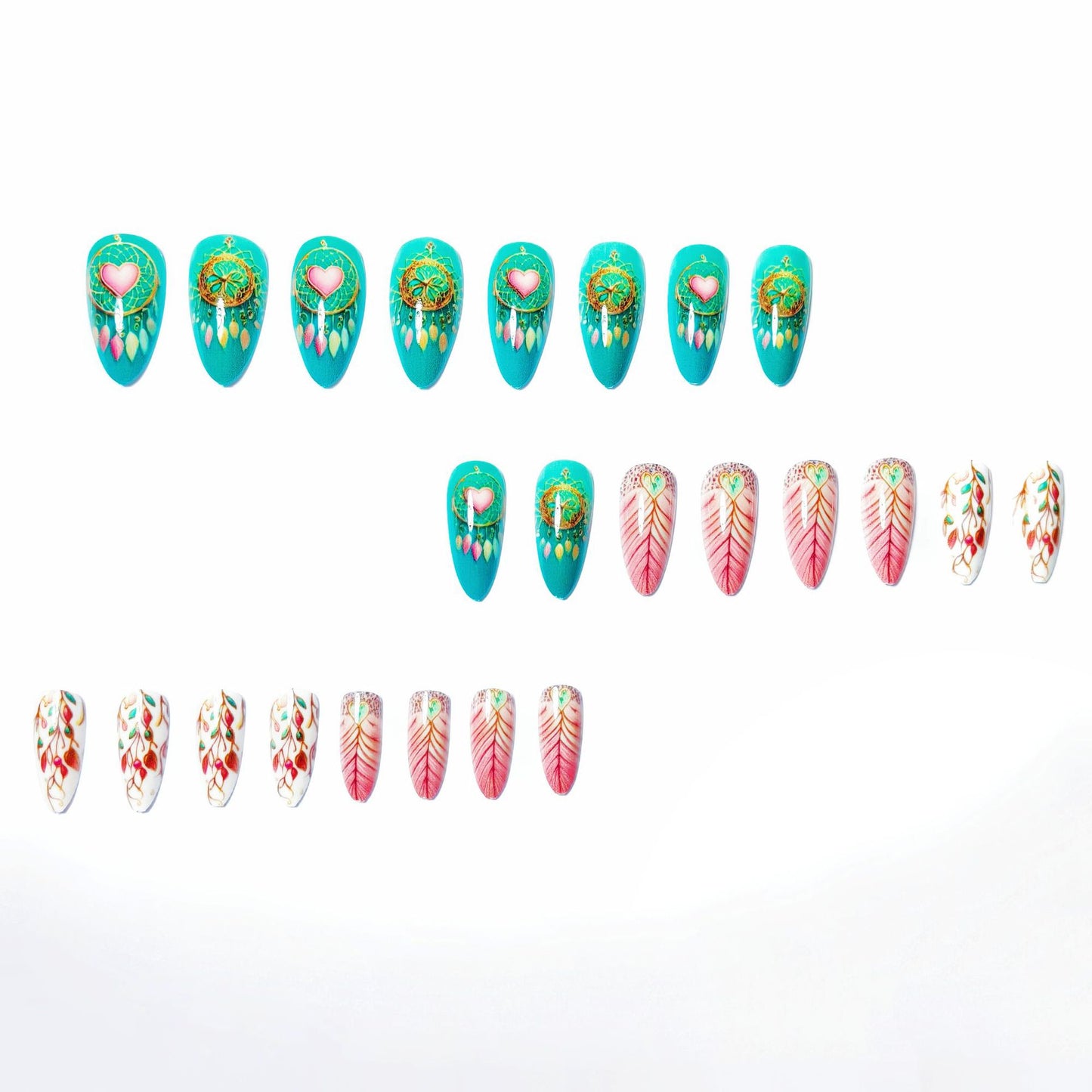 Dreamcatcher-Inspired Artistic Nail Art Acalora