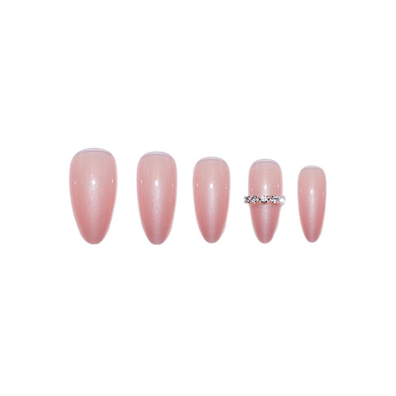 Elegant Stiletto Press-On Nail Art with Gem Accents Acalora