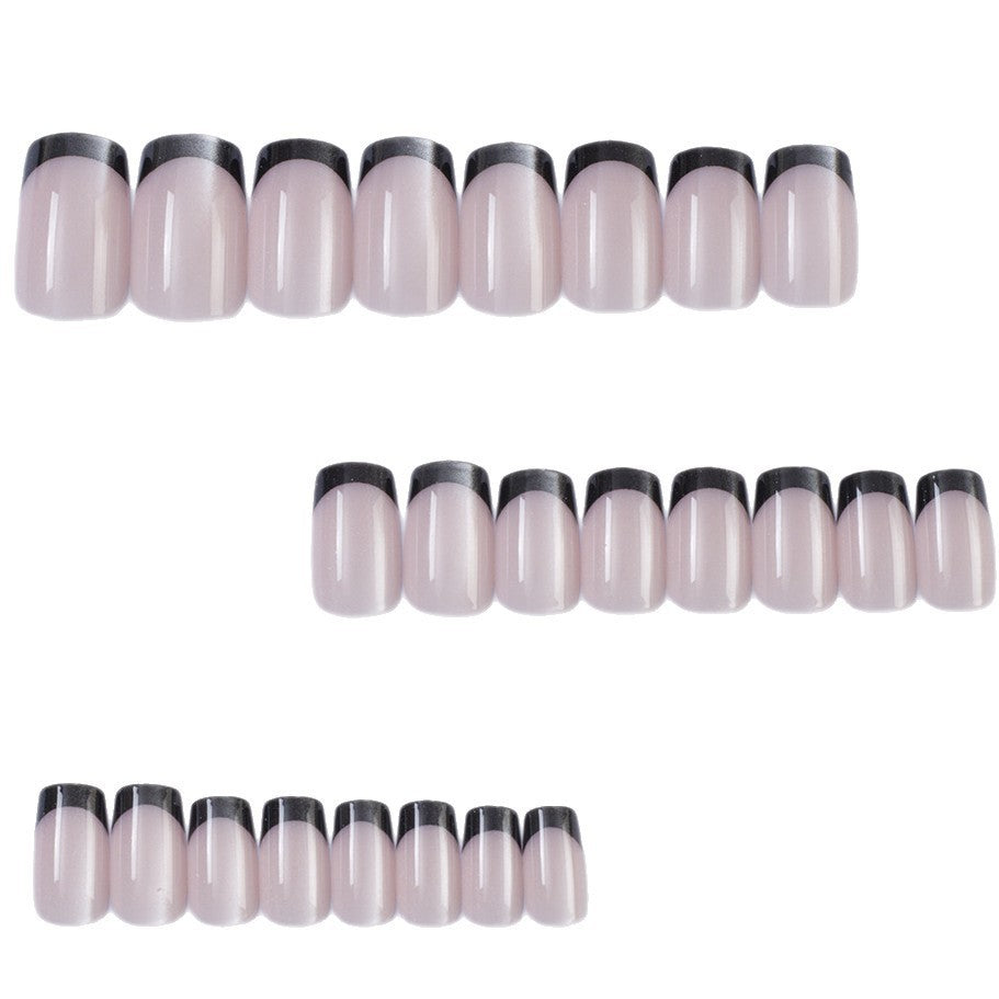 Artificial nails with contrasting French design Acalora