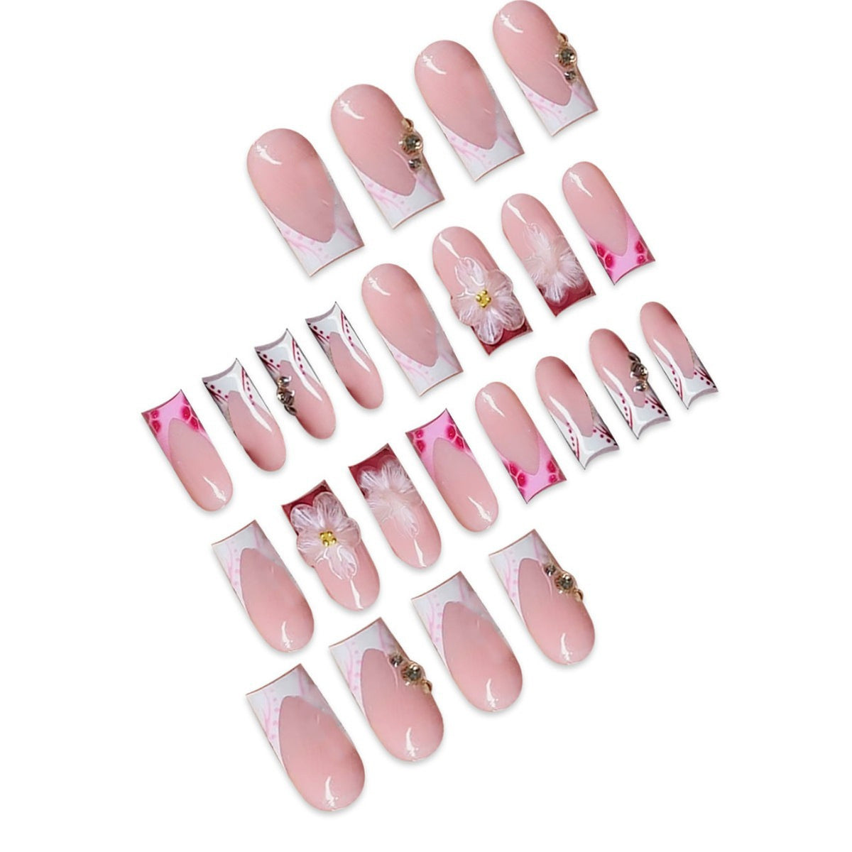 Artistic Floral Press-On Nails Acalora