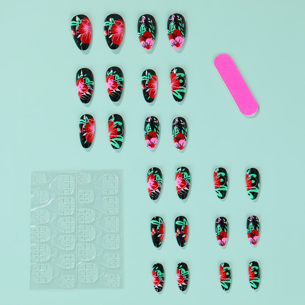 Artificial nails with floral designs Acalora
