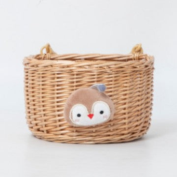Handwoven willow basket with animal motif Acalora