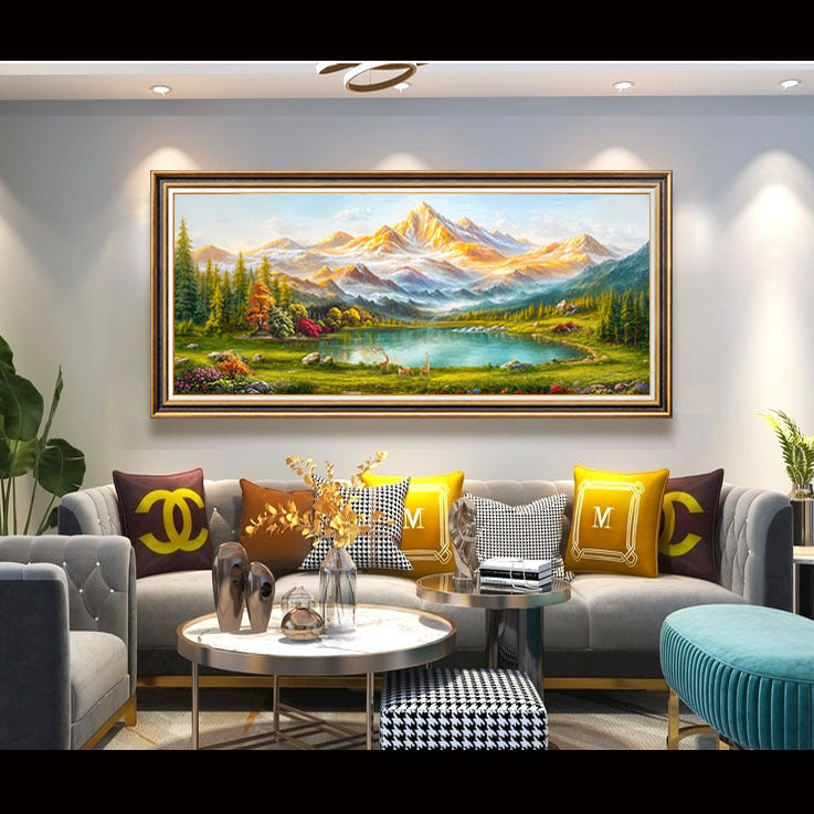 Scenic Mountain Landscape Canvas Art
