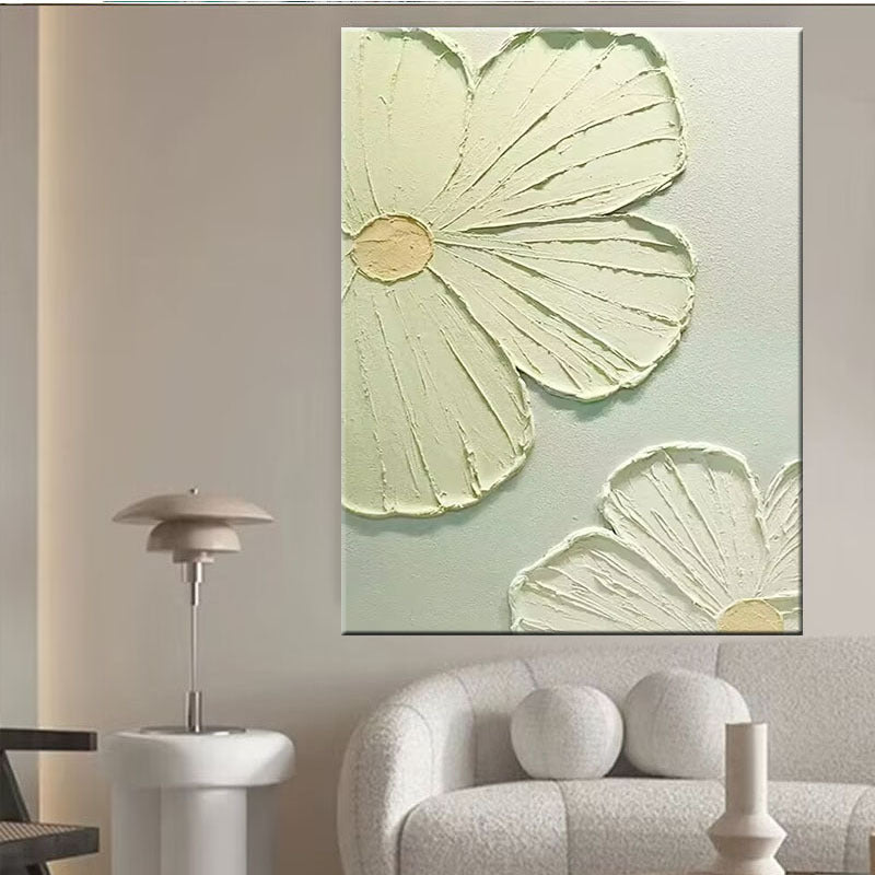 Textured Floral Canvas Wall Art