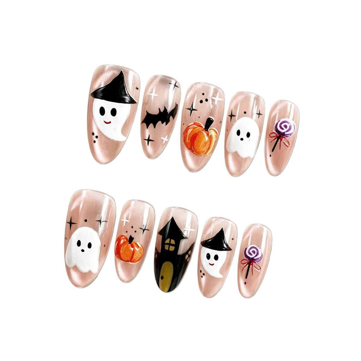 Halloween-Themed Press-On Nail Art Set Acalora 1788495618