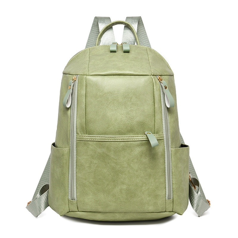 Elegant Multi-Compartt Faux Leather Backpack Acalora