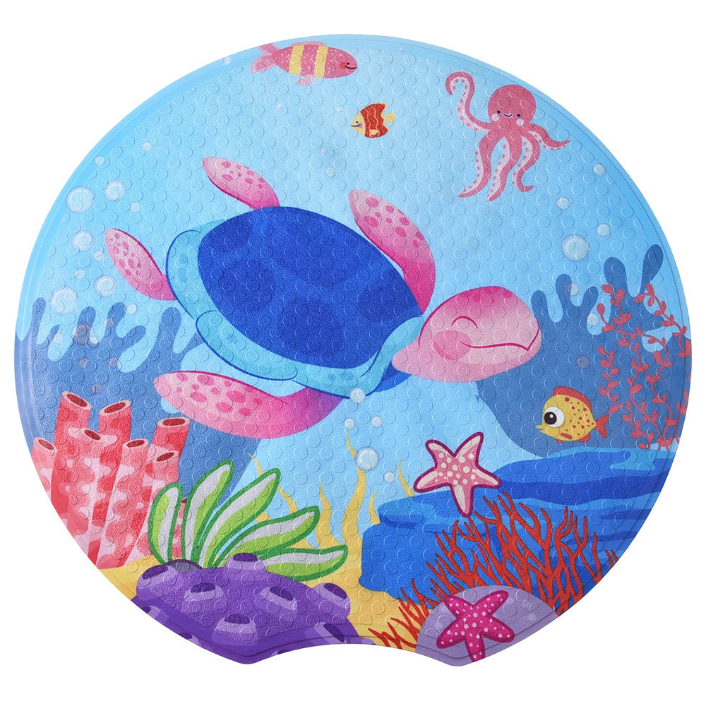 Cartoon Ocean-Themed Bath Mat
