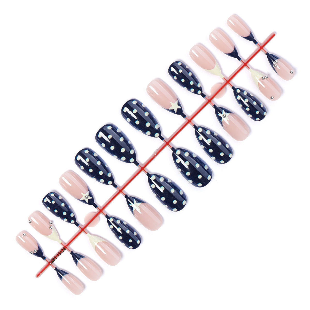 Creative Polka Dot Press-On Nails Set Acalora