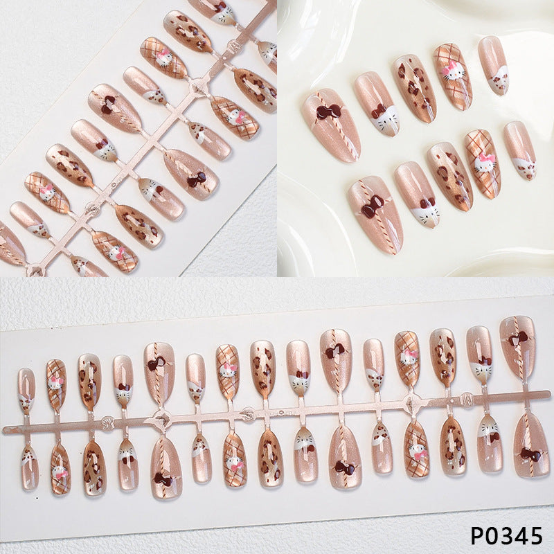 Playful Animal Print Press-On Nail Set Acalora