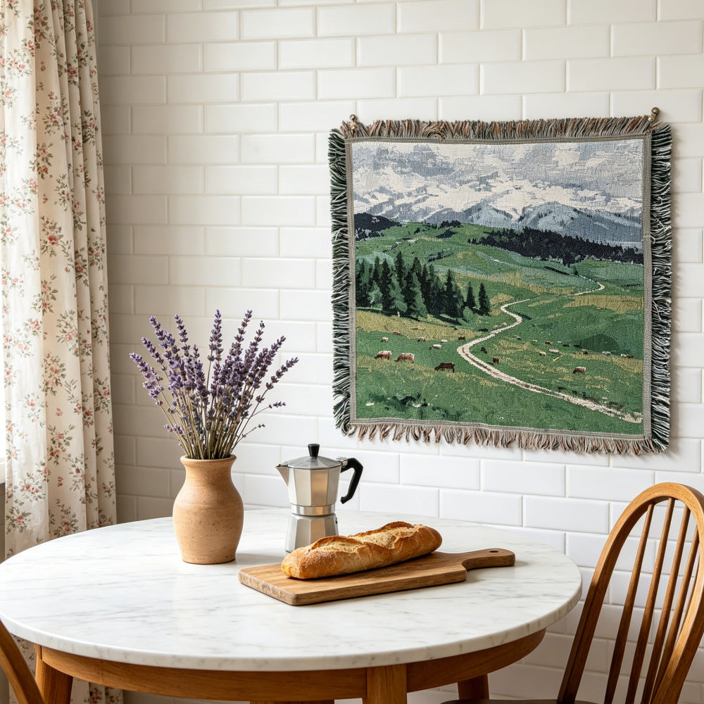 Artistic Landscape Tapestry Throw Blanket