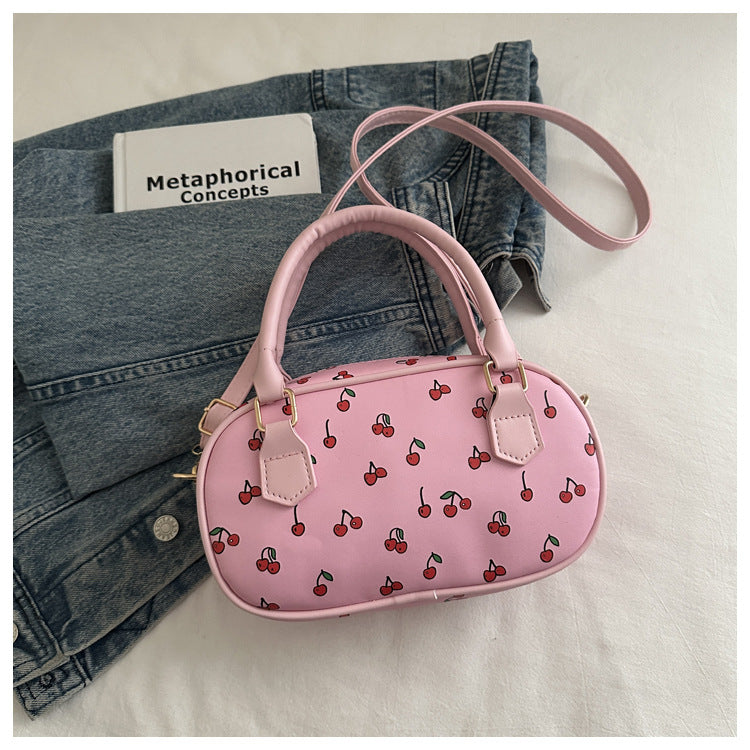 Playful Cherry Print Mini Handbag Acalora