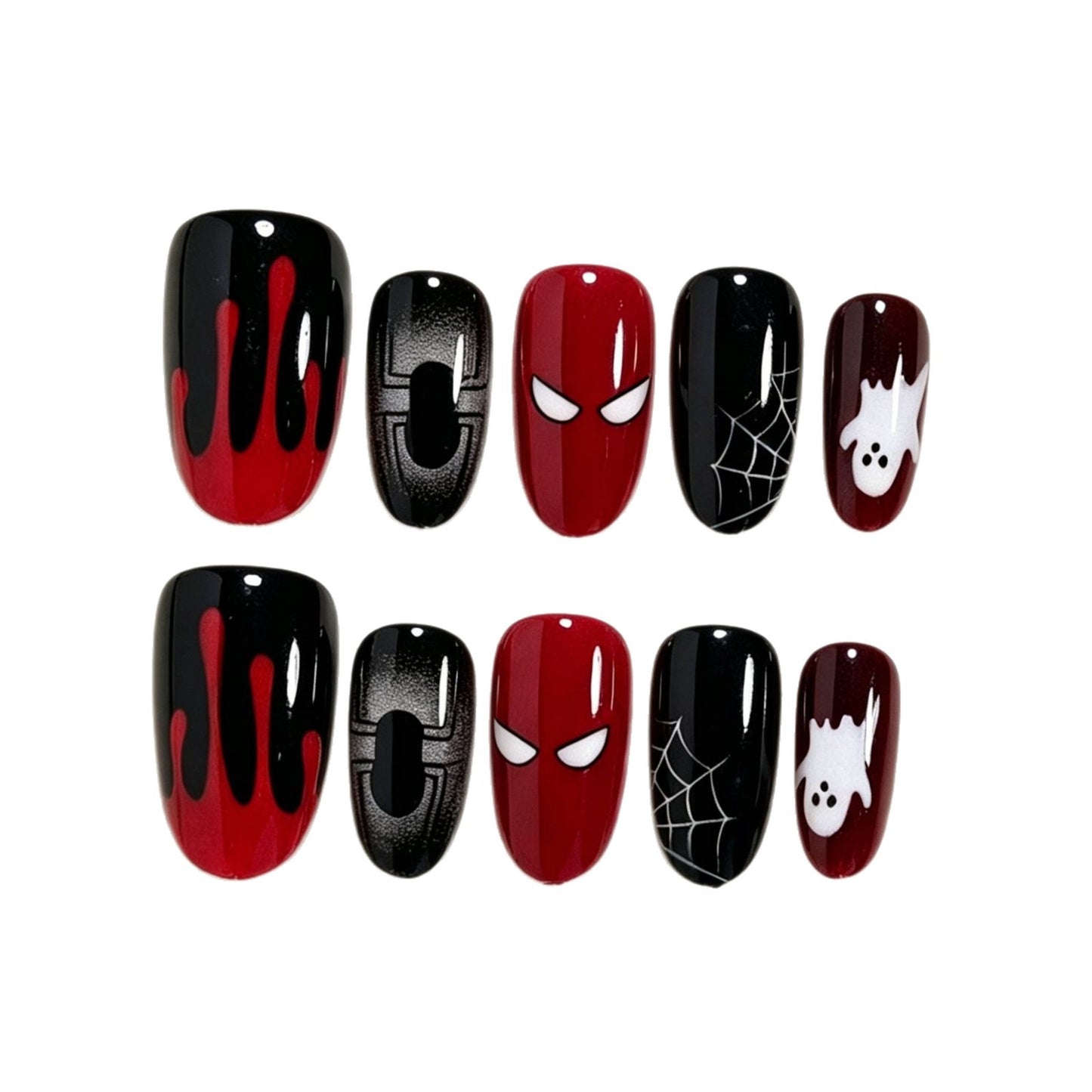 Halloween Themed Press-On Nail Art Set Acalora