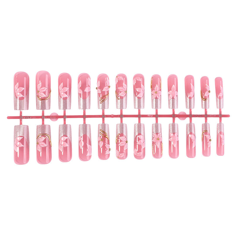 Floral Decorative Press-On Nail Set Acalora