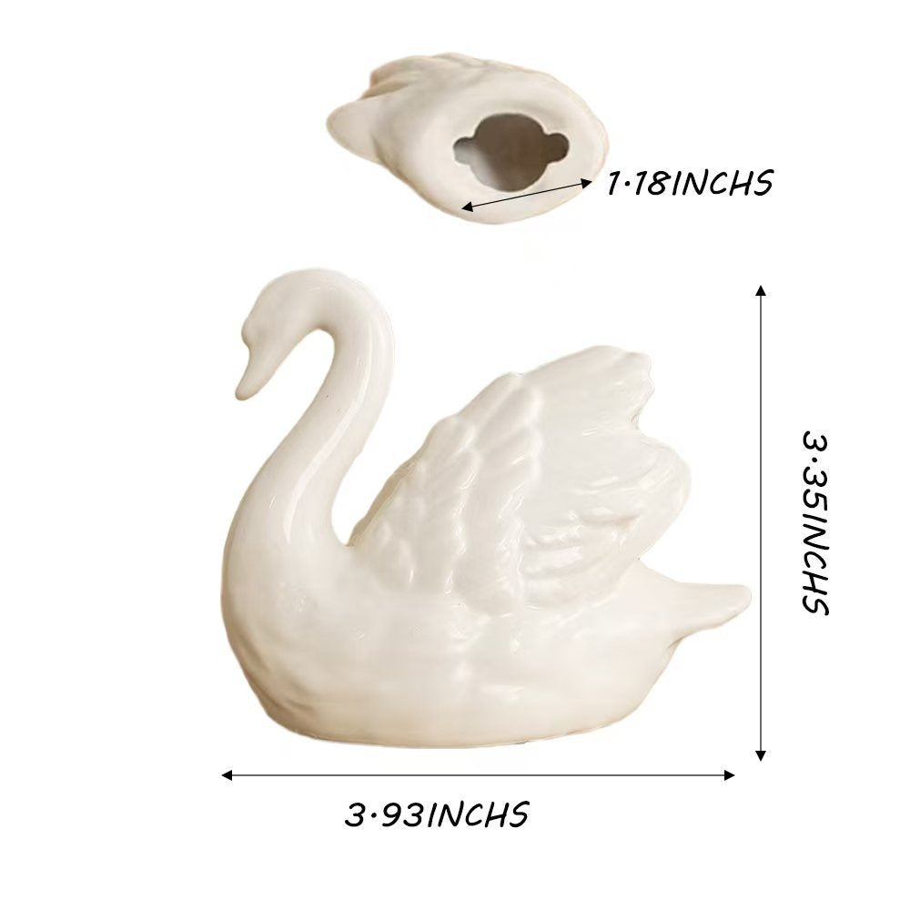 Elegant ceramic swan figure Acalora