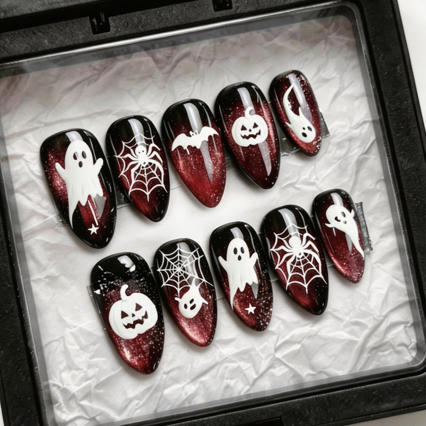 Halloween Themed Press-On Nail Art Acalora