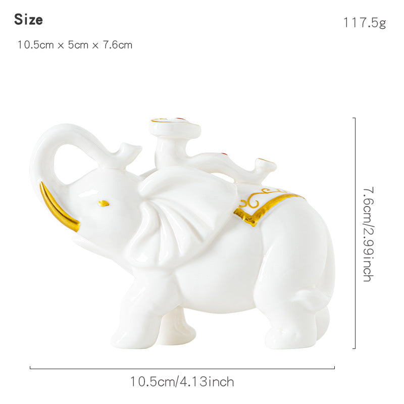 Elegant elephant figurine made of high-quality ceramic Acalora