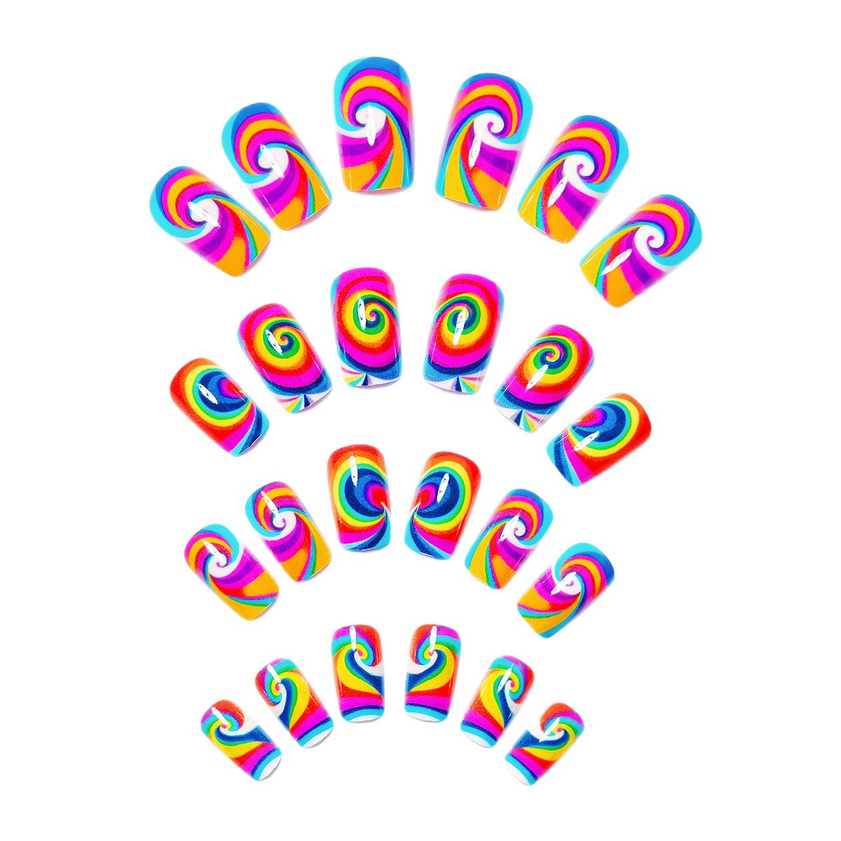 Psychedelic Swirl Nail Art Acalora
