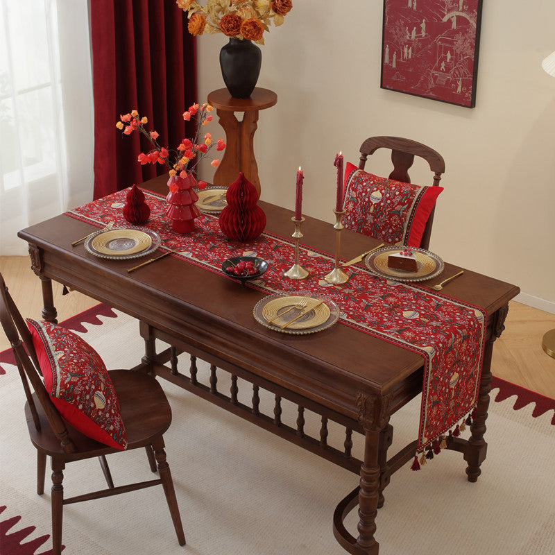 Decorative Floral Patterned Table Runner