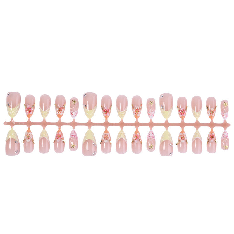 Stunning Floral Design Press-On Nail Set Acalora