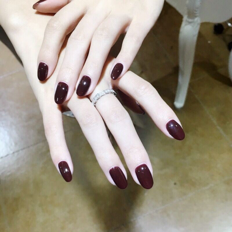 Elegant Glossy Press-On Nail Tips Acalora