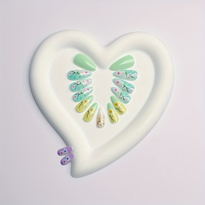 Floral Themed 3D Nail Art Acalora