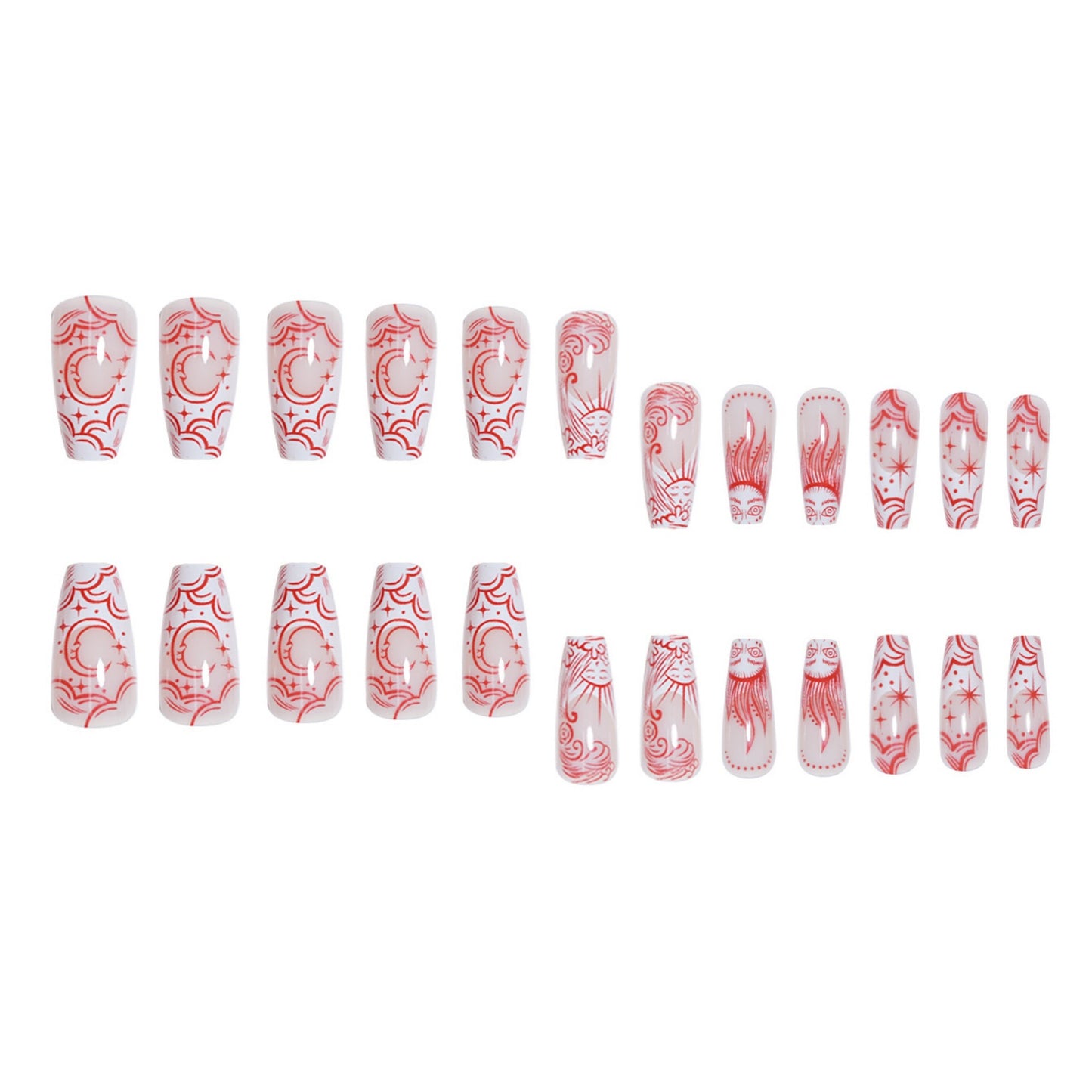 Artistic Patterned Press-On Nails Acalora