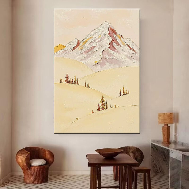 Mountain Landscape Textured Canvas Artwork