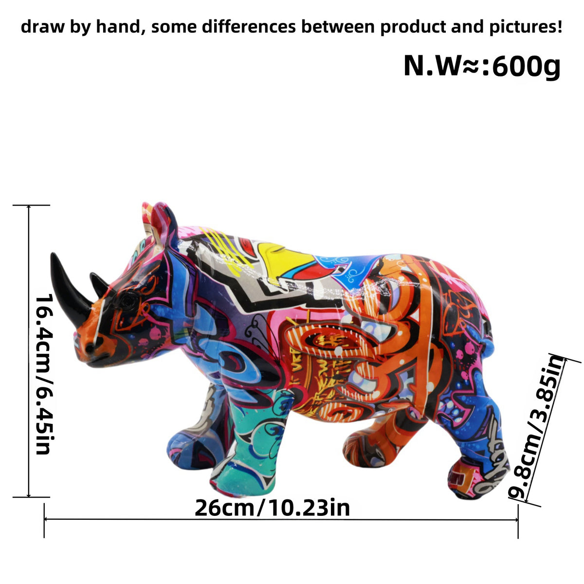 Artistic Rhino Figure Acalora
