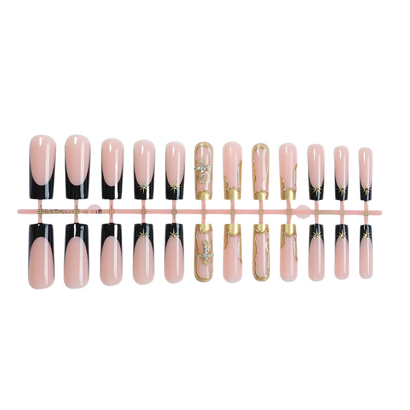 Elegant Structured Press-On Nail Art Set Acalora