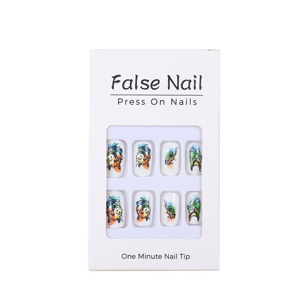 Artistic Animal Motif Press-On Nail Set Acalora