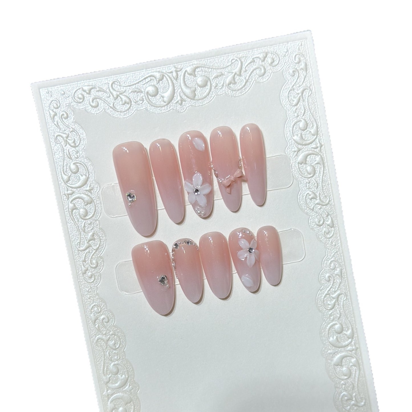 Floral Press-On Nail Art Set Acalora