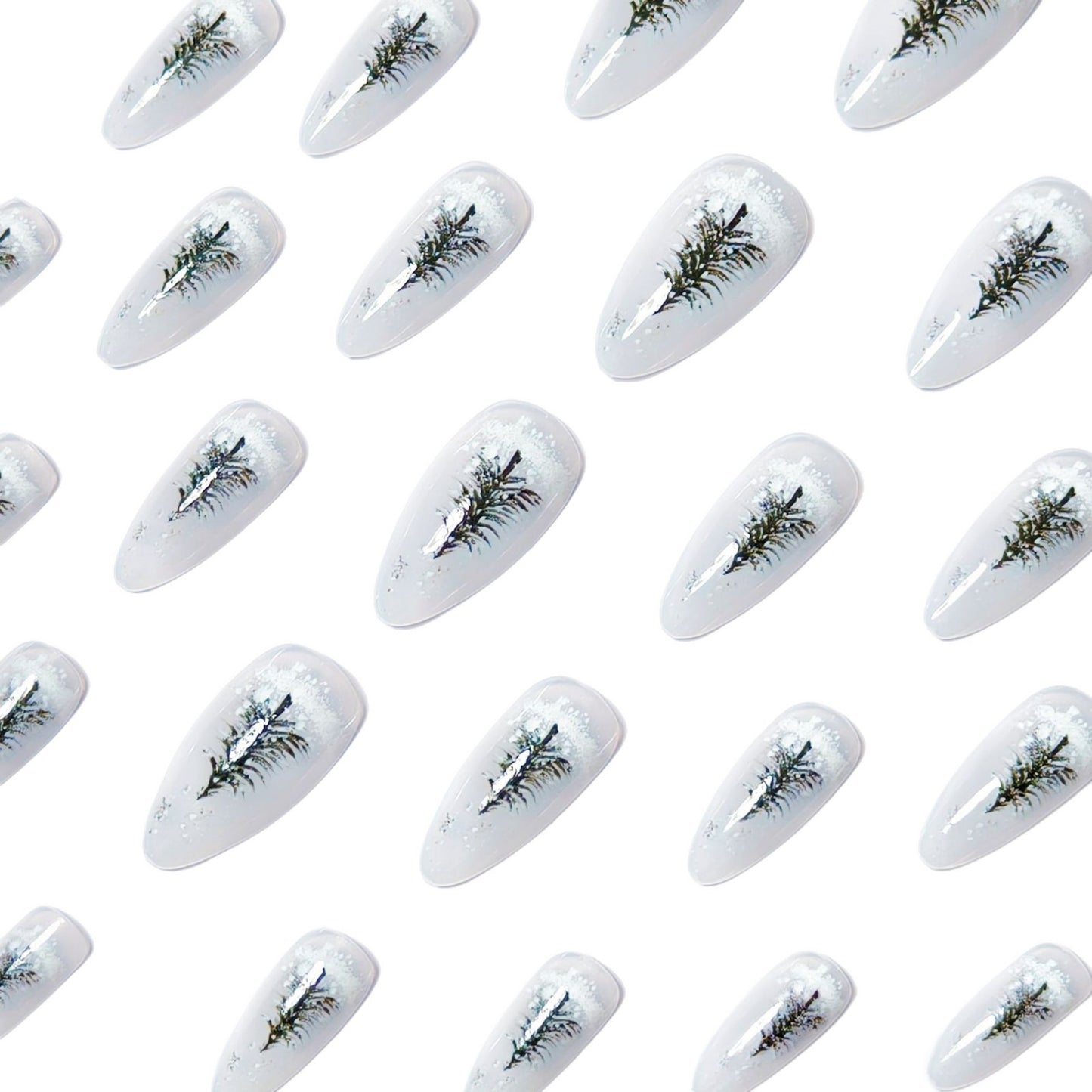 Artistic Winter-Themed Nail Art Acalora