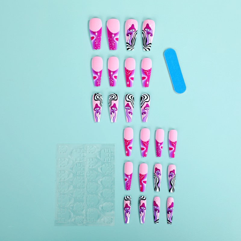 Artificial nails in modern abstract design Acalora