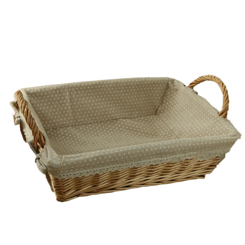 Storage basket with padded inner lining