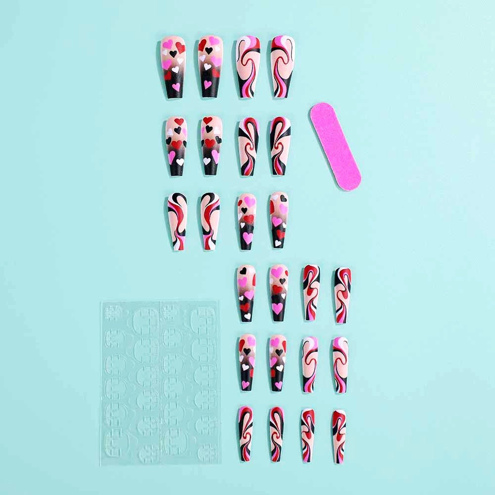 Creative Heart Pattern Art Nails Acalora