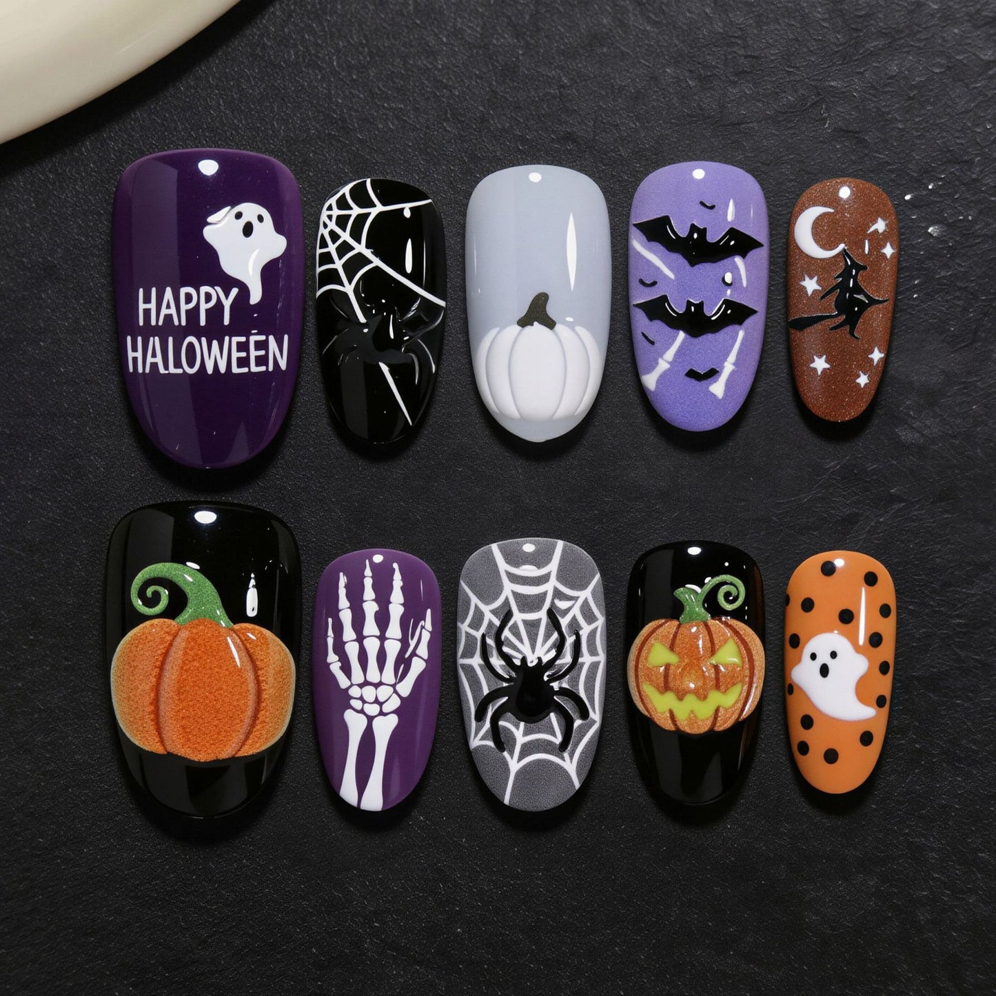Halloween-Themed Nail Art Set Acalora