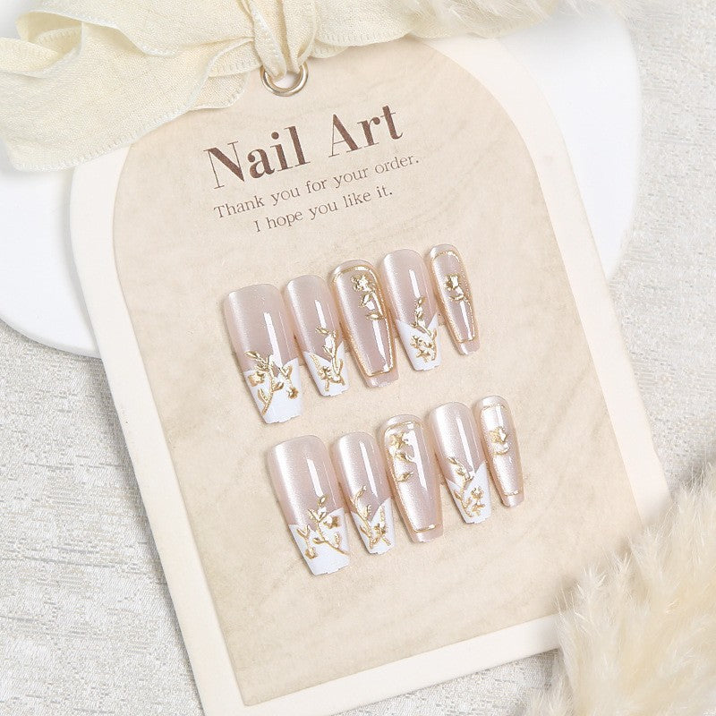 Floral Design Press-On Nail Set Acalora