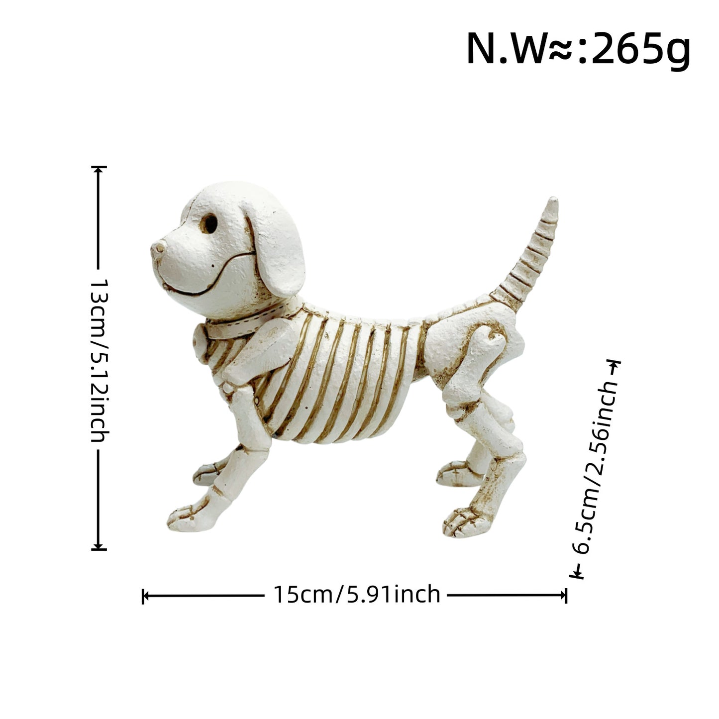 Decorative Dog Skeleton Figurine Acalora