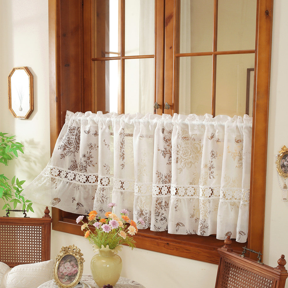 Lace Overlay Window Valance