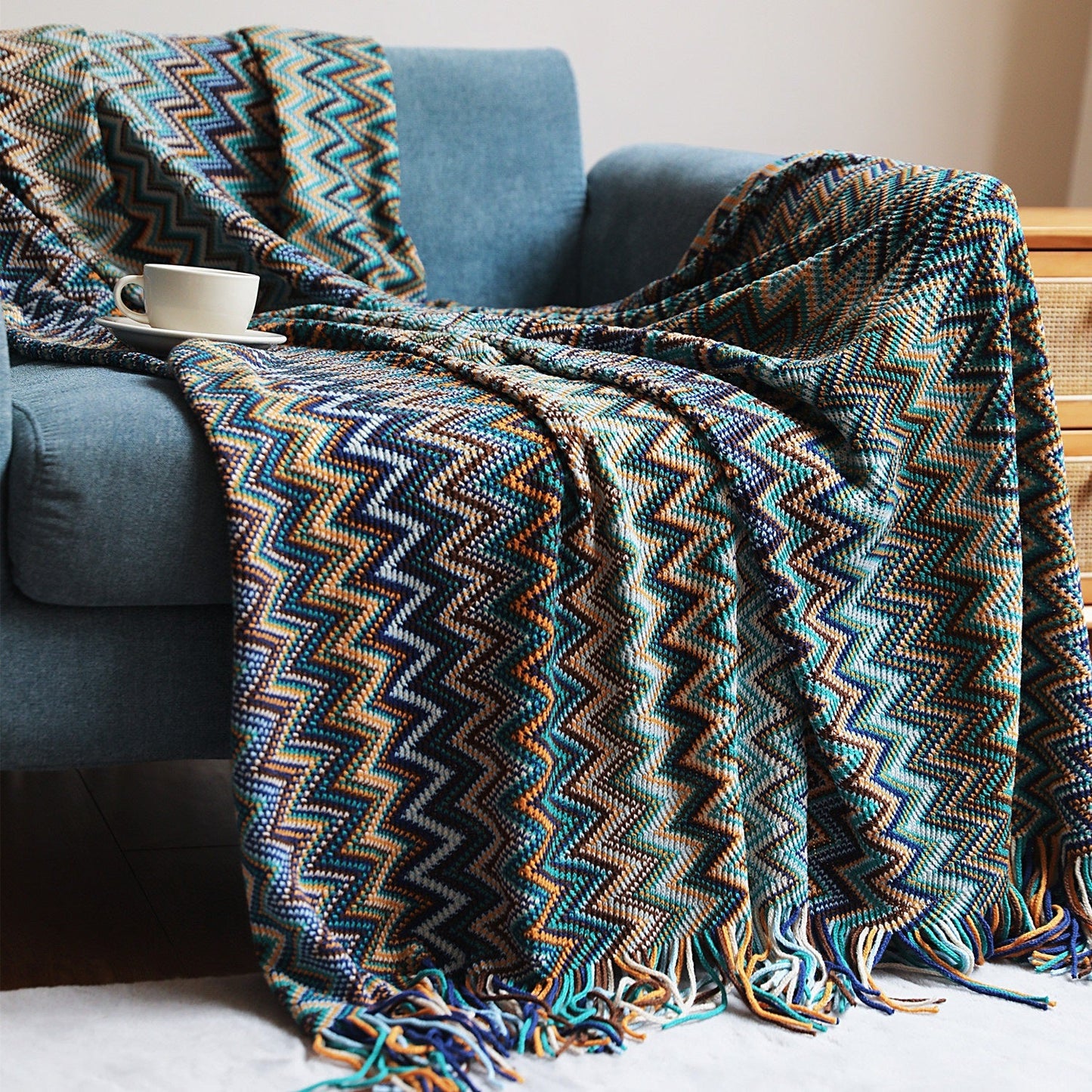Zigzag Weave Throw Blanket