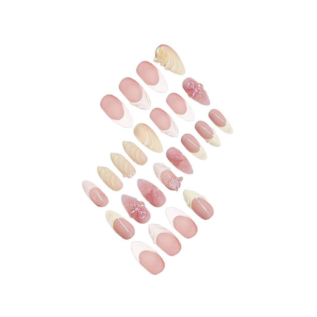 Floral Vintage Press-On Nail Art Acalora
