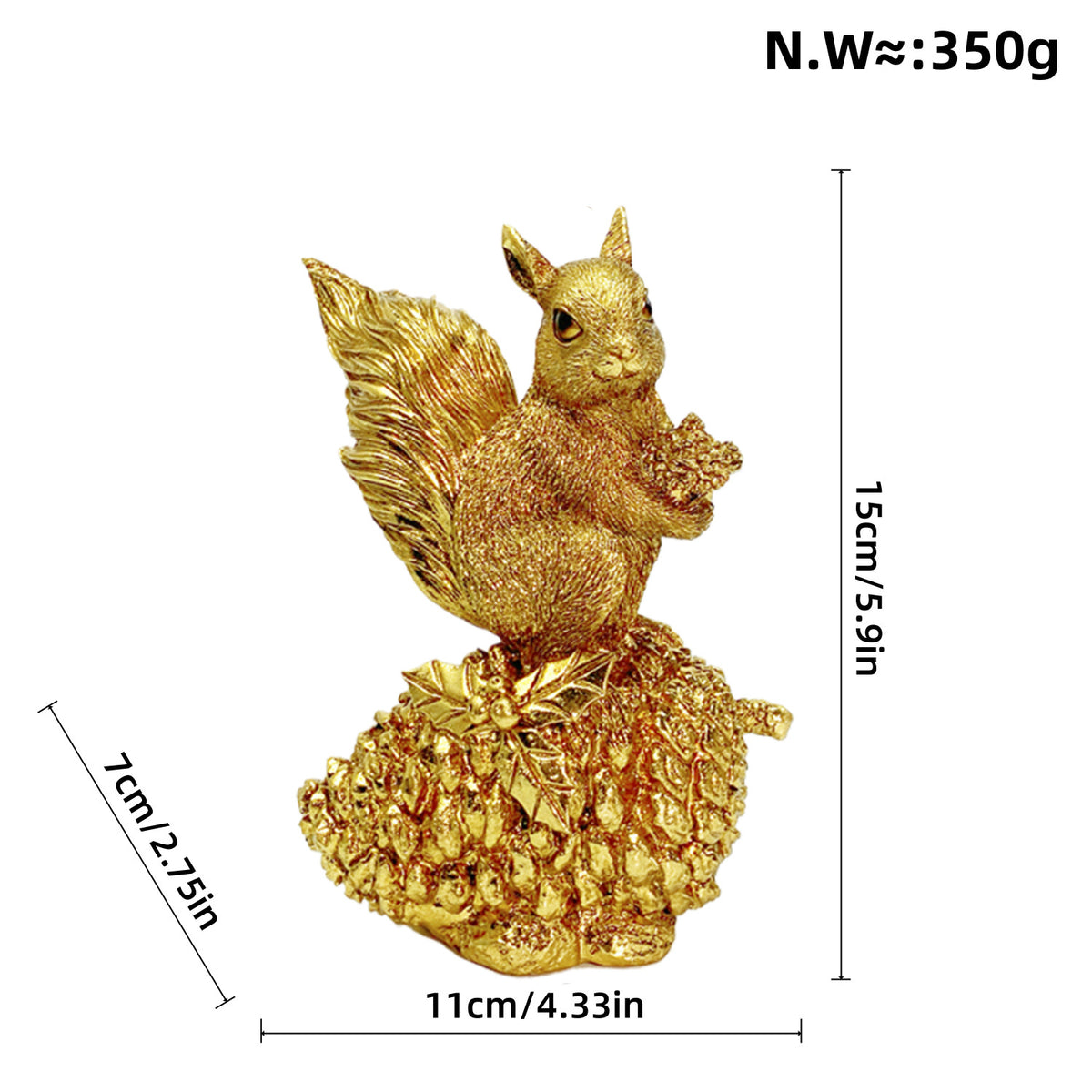 Decorative squirrel sculpture on a cone Acalora