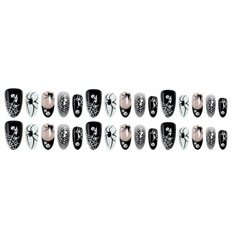 Creative nail art set with Halloween spider design Acalora