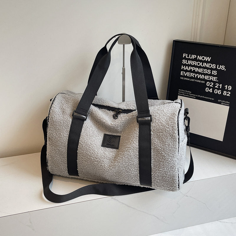 Cozy Fleece-Lined Travel Duffle Bag Acalora