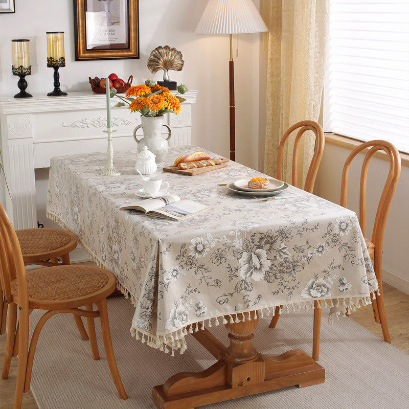 Decorative Cactus Print Tablecloth