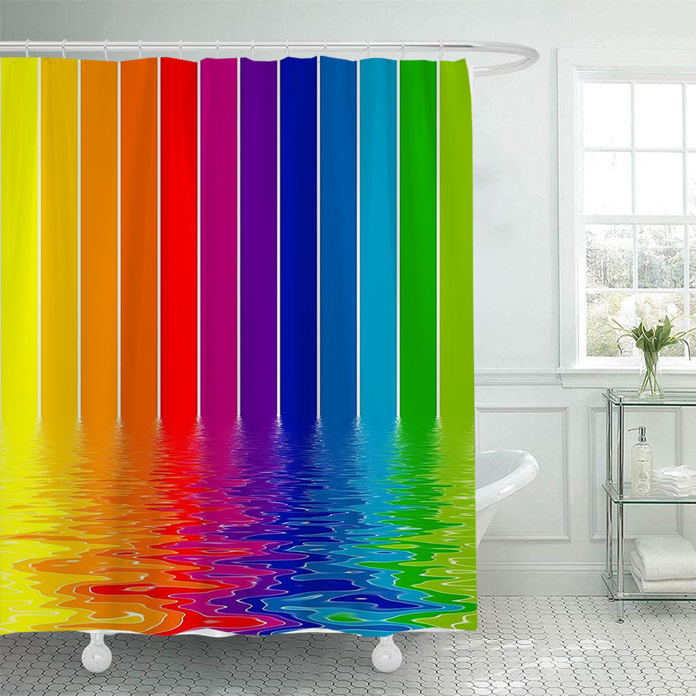 Scenic Beach-Themed Shower Curtain