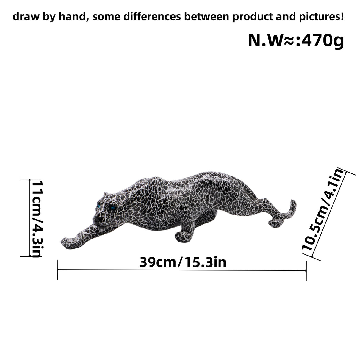 Artful Panther Sculpture Handmade Acalora