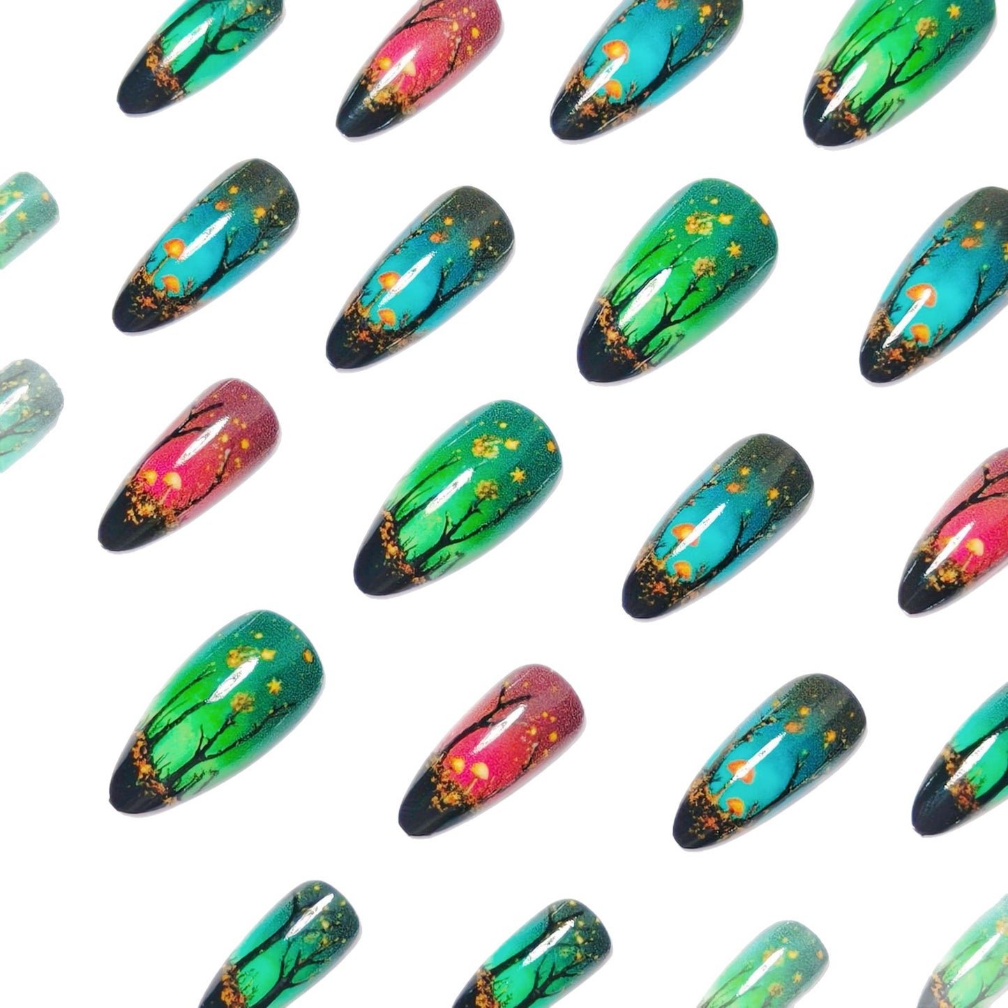 Nature-Inspired Nail Art Set Acalora