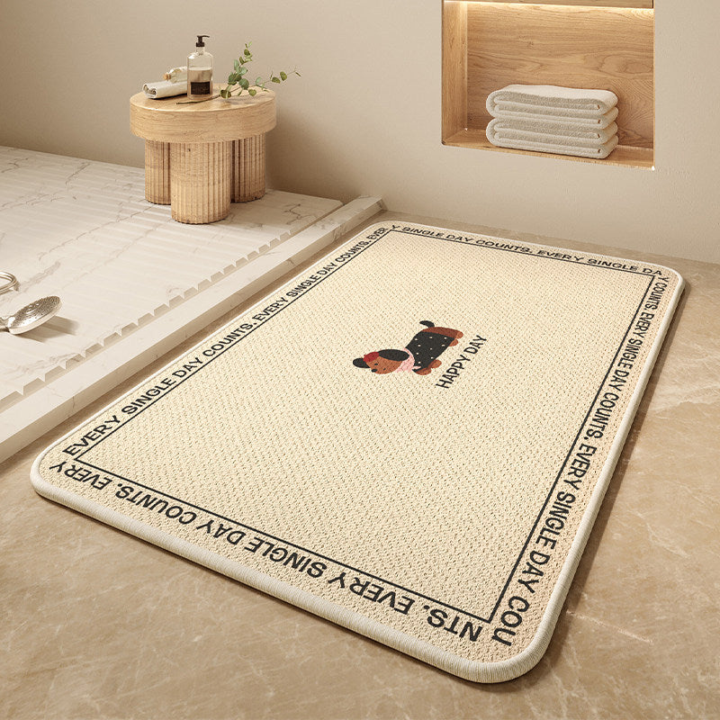Cartoon Dog-Themed Bath Mat