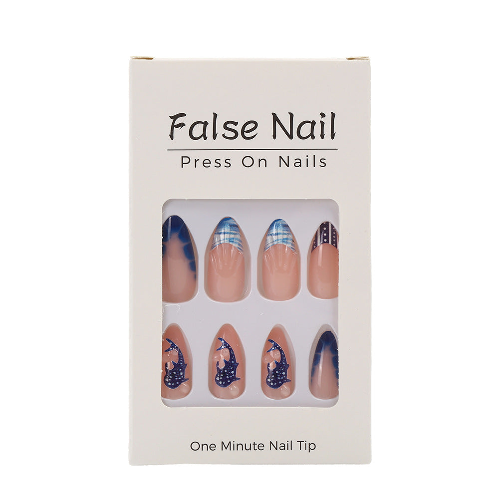 Creative art nails in maritime style Acalora